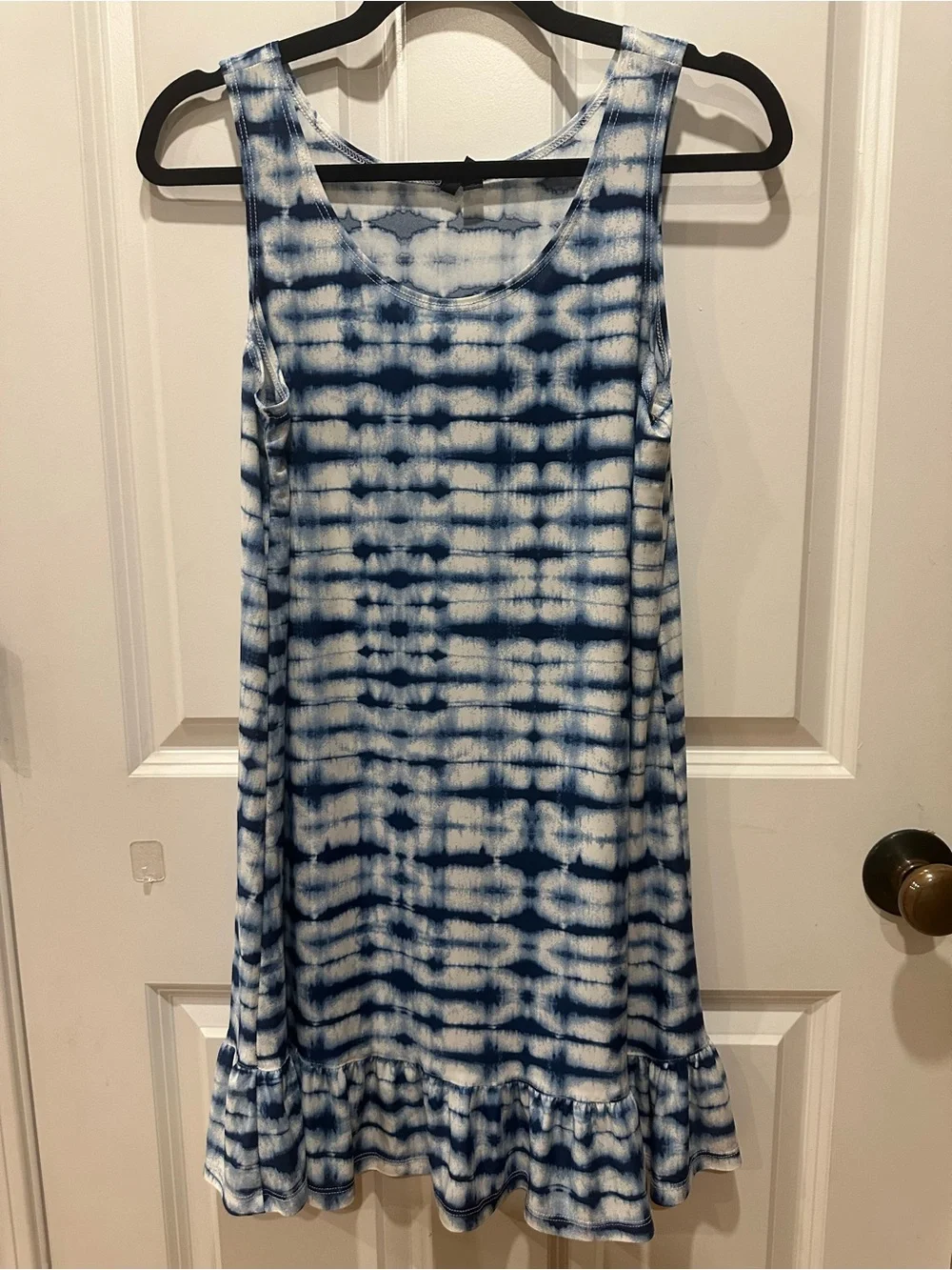 Portocruz small swim coverup Blue Tie-Dye Tank Dress